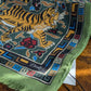 Drake's Green Jumbo Tiger Print Wool-Silk Scarf - image 4