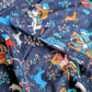 Drake's Green Navy Mughal Fringed Printed Wool and Silk-Blend Scarf - image 3