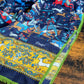 Drake's Green Navy Mughal Fringed Printed Wool and Silk-Blend Scarf - image 4