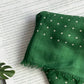 Drake's green polka dot tubular wool-silk blend scarf product image