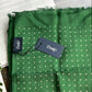 Drake's green polka dot tubular wool-silk blend scarf detail view 4