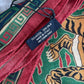 Drake's green red jumbo tiger print wool silk scarf detail view 5
