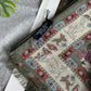 Drake's green summer mughal print wool silk scarf detail view 2