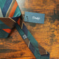 Drake's grenadine multicoloured handmade striped silk tie detail view 2