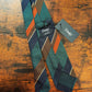 Drake's grenadine multicoloured handmade striped silk tie detail view 3
