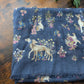 Drake's hound animals print wool silk scarf detail view 2