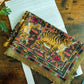 Drake's Khaki Jumbo Tiger Print Wool-Silk Scarf - image 1