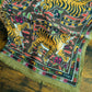 Drake's Khaki Jumbo Tiger Print Wool-Silk Scarf - image 2