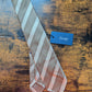 Drake's light brown handmade striped silk tie product image