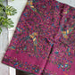 Drake's magenta birds of paradise print wool-silk square scarf detail view 3
