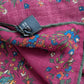 Drake's magenta birds of paradise print wool-silk square scarf detail view 5