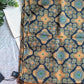 Drake's medallion wool silk print scarf detail view 4