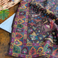 Drake's Mughal Garden Print Wool-Silk Scarf Brown Purple - image 1