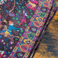 Drake's Mughal Garden Print Wool-Silk Scarf Brown Purple - image 3