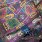 Drake's Mughal Garden Print Wool-Silk Scarf Brown Purple - image 5