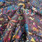 Drake's Mughal Garden Print Wool-Silk Scarf Brown Purple - image 6