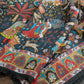 Drake's Mughal Garden Print Wool-Silk Scarf Olive - image 2