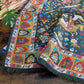Drake's Mughal Garden Print Wool-Silk Scarf Olive - image 5