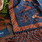 Drake's Navy Birds of Paradise Print Tubular Silk Tasselled Scarf - image 3