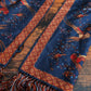 Drake's Navy Birds of Paradise Print Tubular Silk Tasselled Scarf - image 4