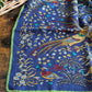 Drake's Navy Birds of Paradise Print Wool-Silk Pocket Square - image 3