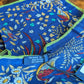 Drake's Navy Birds of Paradise Print Wool-Silk Pocket Square - image 4