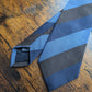 Drake's Navy, Blue and Brown Striped Handmade Silk Tie - image 3