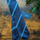 Drake's Navy, Blue and White Repp Silk Tie - image 1