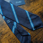 Drake's Navy, Blue and White Repp Silk Tie - image 2