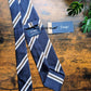 Drake's Navy, Brown and White Striped Handmade Silk Tie - image 3