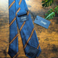 Drake's Navy, Brown and Yellow Striped Handmade Silk Tie - image 2