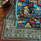 Drake's Navy Elephant Village Print Wool-Silk Scarf - image 5