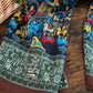 Drake's Navy Elephant Village Print Wool-Silk Scarf - image 7