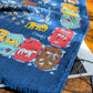 Drake's Navy Elephants and Flowers Print Wool-Silk Scarf - image 3