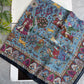 Drake's navy floral mughal print wool silk bandana product image