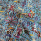 Drake's navy floral mughal print wool silk bandana detail view 4