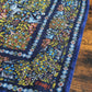 Drake's Navy Floral Unicorn Print Wool-Silk Pocket Square - image 1
