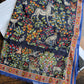 Drake's Navy Forest Animals Flower Border Wool-Silk Scarf - image 3