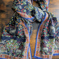 Drake's Navy Forest Animals Flower Border Wool-Silk Scarf - image 5