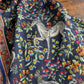 Drake's Navy Forest Animals Flower Border Wool-Silk Scarf - image 6