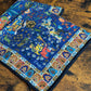 Drake's Navy Mughal Print Wool-Silk Pocket Square - image 3