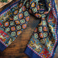 Drake's Navy Mythical Animals Print Wool Silk Scarf - image 4