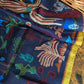 Drake's Navy Palm Print Wool-Silk Bandana - image 6