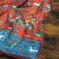 Drake's Orange Blue Mughal Fringed Printed Wool and Silk-Blend Scarf - image 2