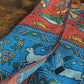 Drake's Orange Blue Mughal Fringed Printed Wool and Silk-Blend Scarf - image 5