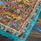 Drake's Orange Jumbo Tiger Print Wool-Silk Scarf - image 1