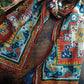 Drake's Orange Kilim Print Wool-Silk Long Scarf - image 1