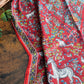 Drake's Red Forest Animals Flower Border Wool-Silk Scarf - image 1