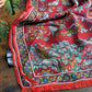 Drake's Red Forest Animals Flower Border Wool-Silk Scarf - image 4