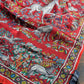 Drake's Red Forest Animals Flower Border Wool-Silk Scarf - image 6